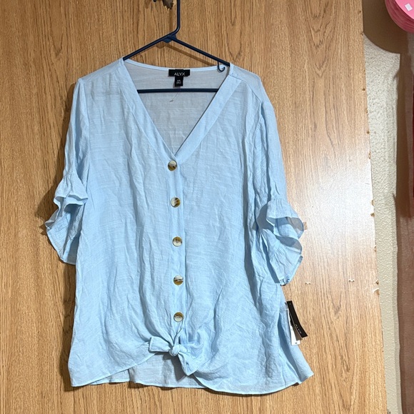 NWT Alyx Sky Blue Button-Down Women's Shirt - Picture 1 of 8